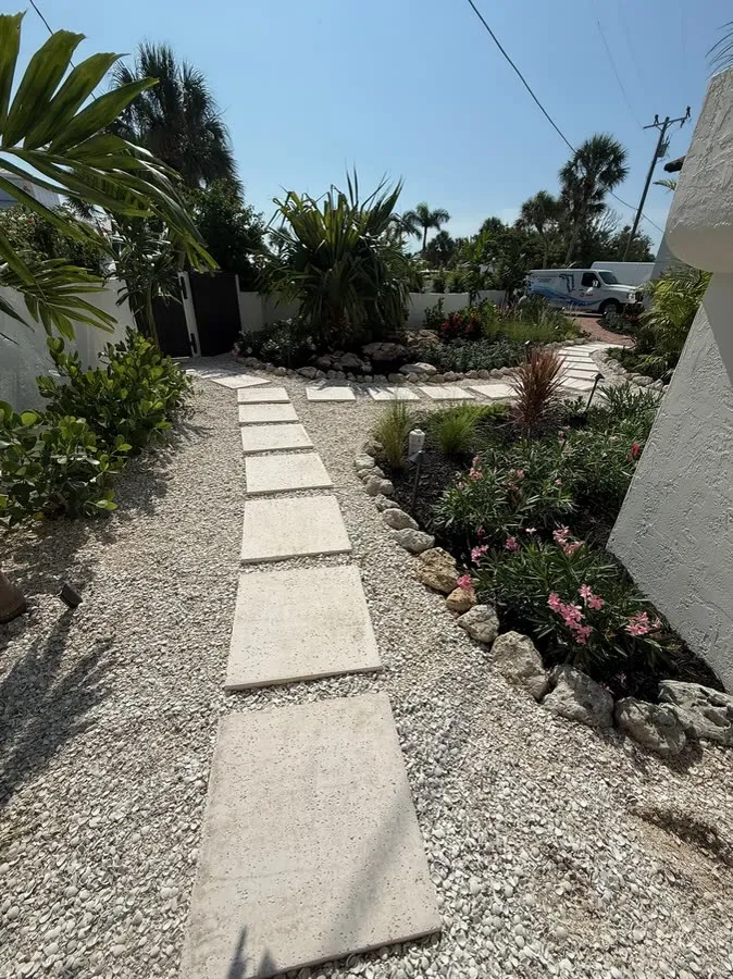 Completed landscape design and installation on a Sarasota property